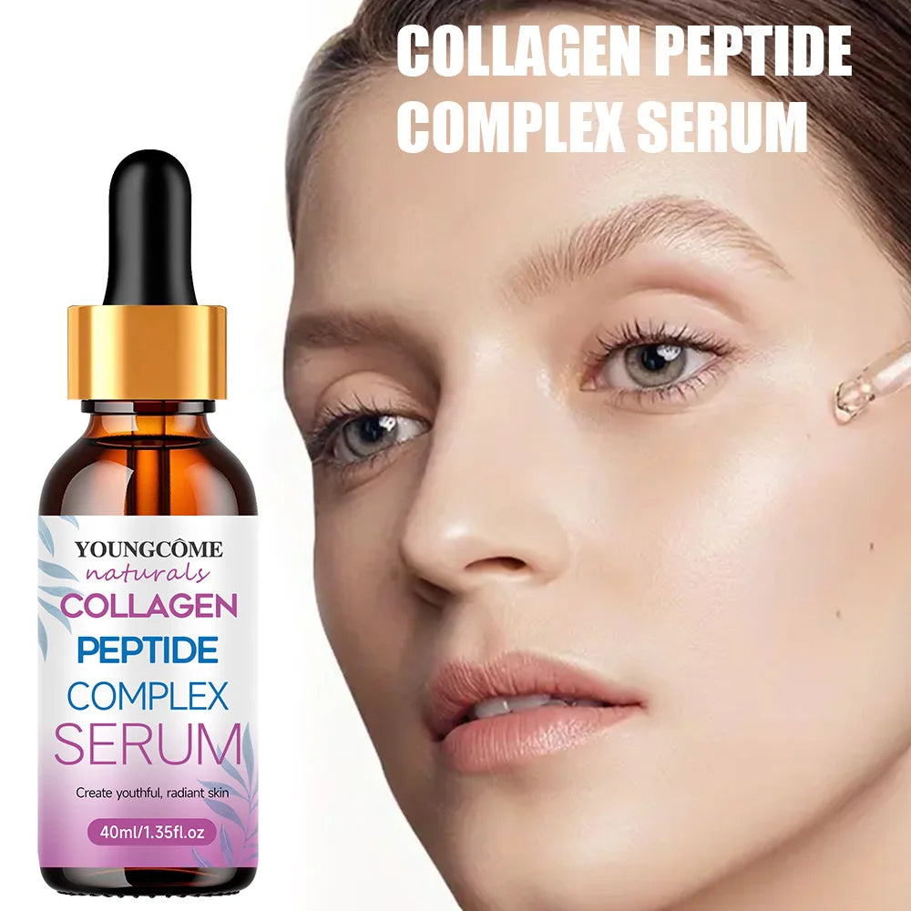 Collagen Wrinkle Remover Face Serum Lifting Firming Fade Fine Lines Anti-aging Essence Whitening Brighten Nourish Skin Care