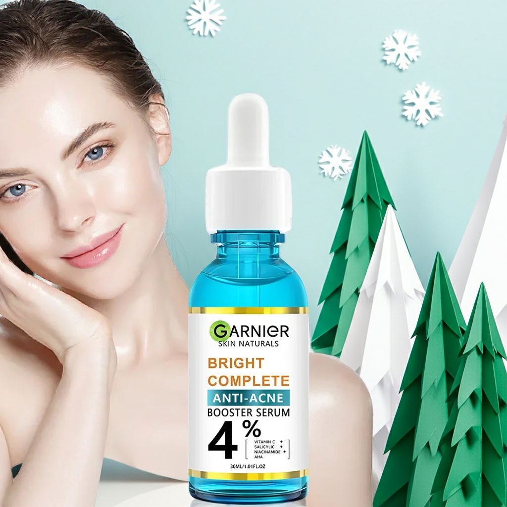 Garnier serum 30ml Whitening Essence Removes Acne Marks Comedones Blackheads Facial Repair Serum Shrinks Pores Moisturizes Essence
